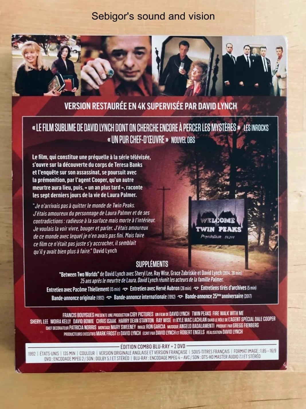 Blu-ray DVD Box Set Twin Peaks Fire Walk with Me by David Lynch Potemkine Edition. – photo 2